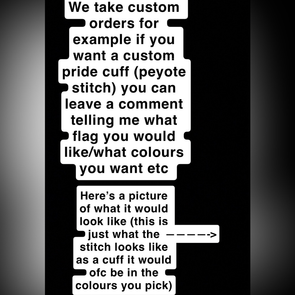 Leave a comment if you want a custom order for a peyote stitch cuff!!
